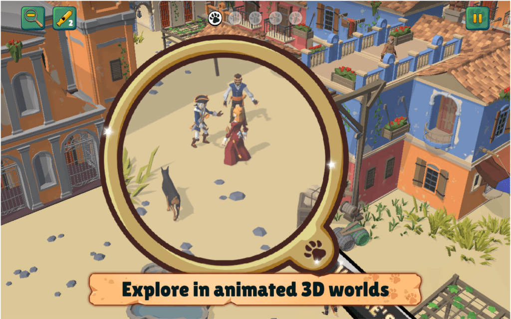 3D hidden object game with animated worlds