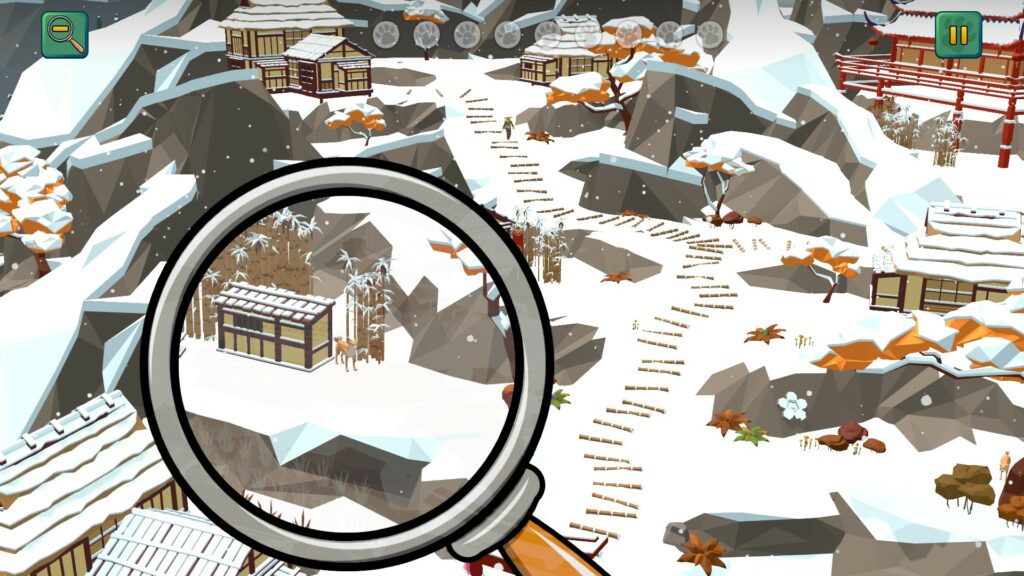 Winter scenes in Where's Fido?